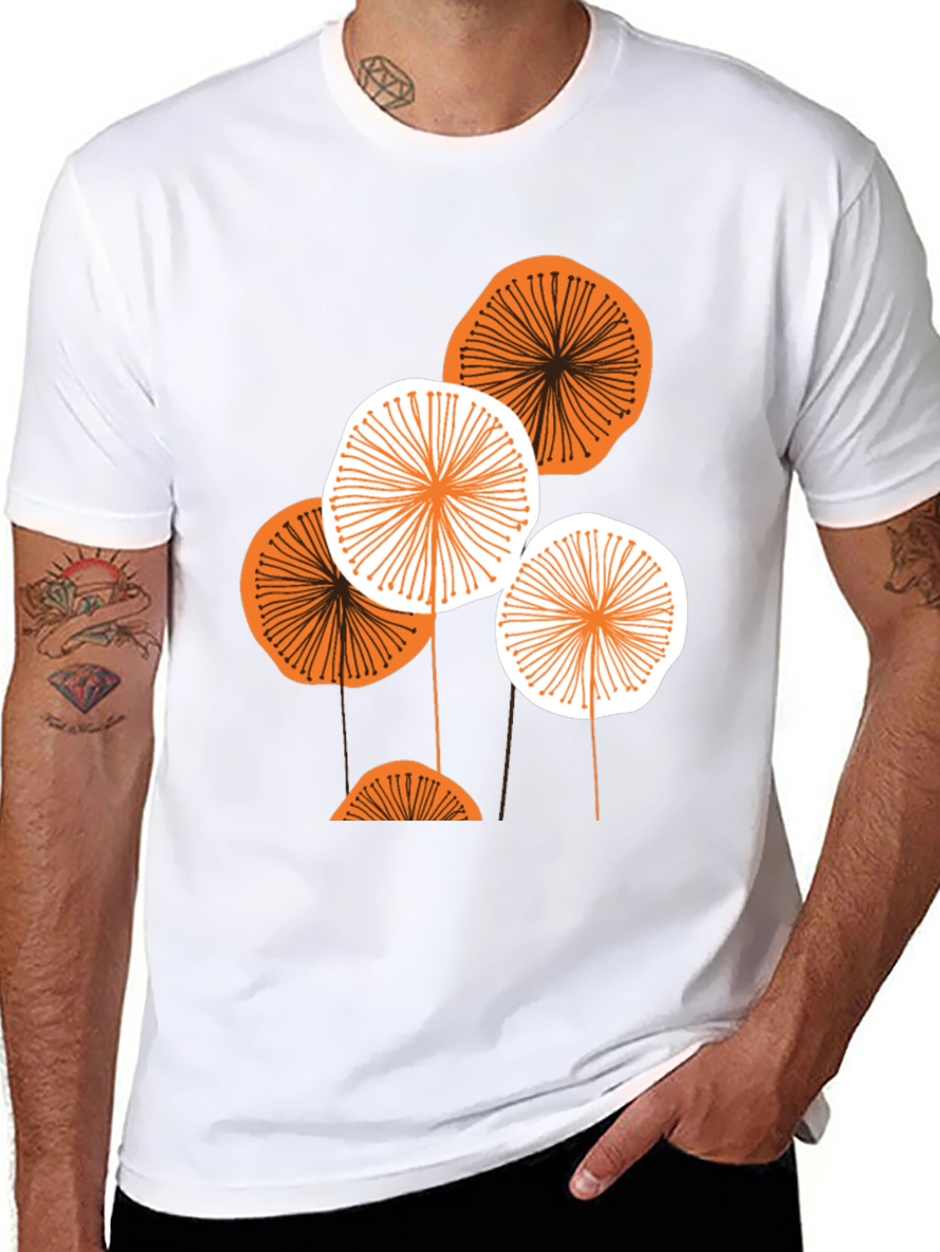 Abstract Floral Graphic Tee - Modern Menswear