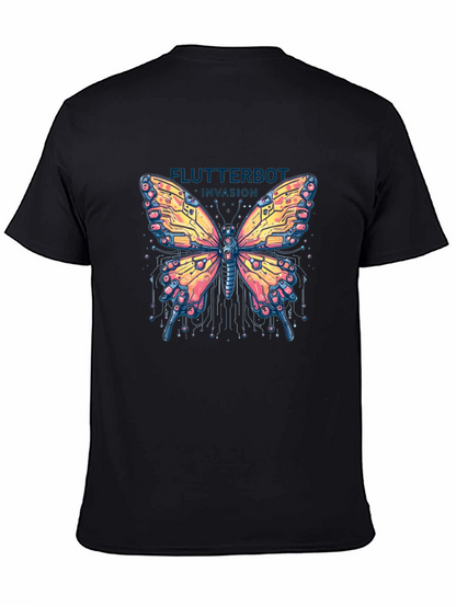 Flutterbot Invasion T-Shirt - Robotic Butterfly Design