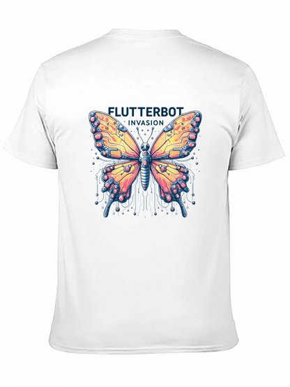 Flutterbot Invasion T-Shirt - Robotic Butterfly Design