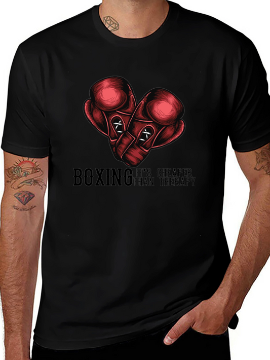 Boxing Cheaper Than Therapy Graphic Tee