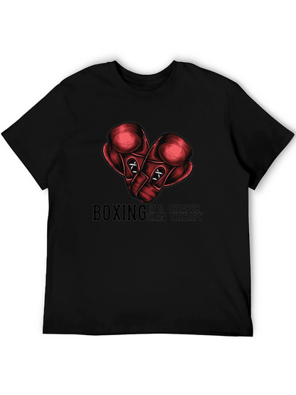 Boxing Cheaper Than Therapy Graphic Tee