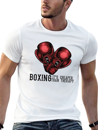 Boxing Cheaper Than Therapy Graphic Tee