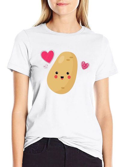 Cute Potato Love T-Shirt - Unisex Black Tee