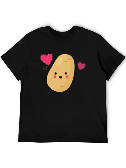 Cute Potato Love T-Shirt - Unisex Black Tee