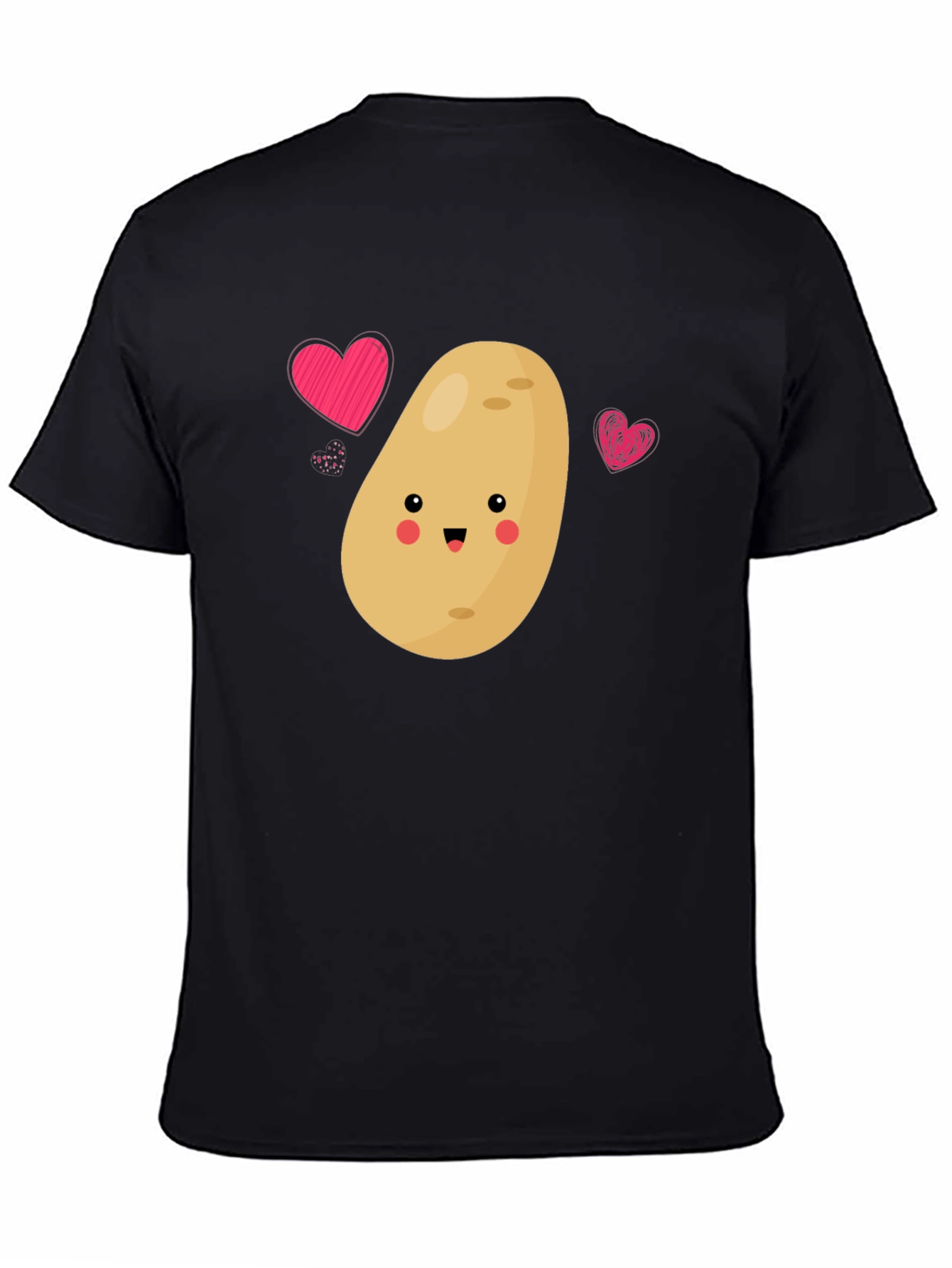 Cute Potato Love T-Shirt - Unisex Black Tee