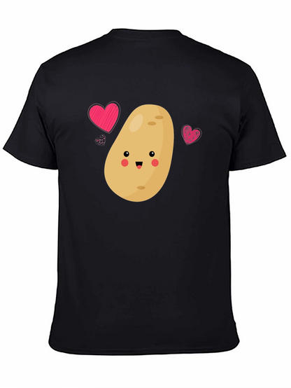 Cute Potato Love T-Shirt - Unisex Black Tee