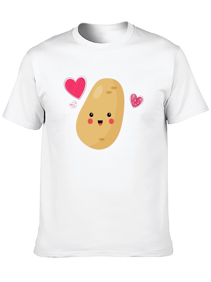 Cute Potato Love T-Shirt - Unisex Black Tee