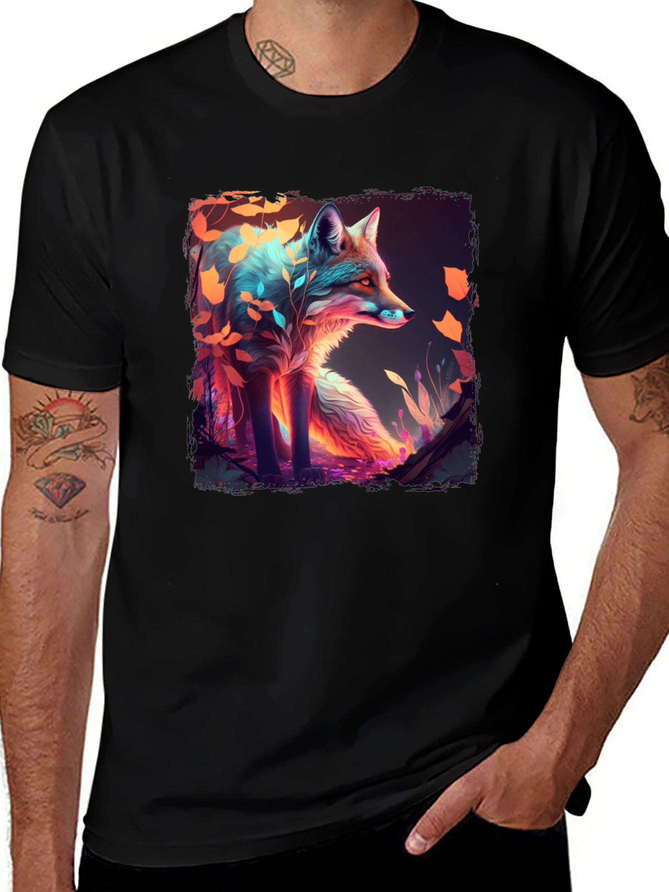 Mystic Fox Graphic T-Shirt - Unique Design