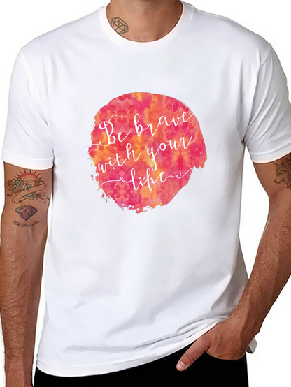 Be Brave Graphic Tee - Black Cotton T-Shirt