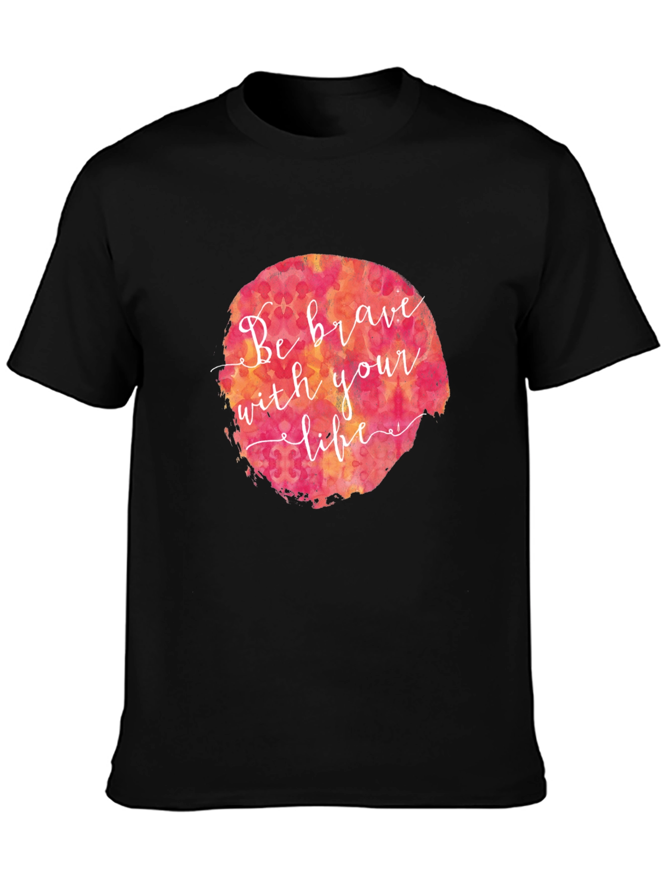 Be Brave Graphic Tee - Black Cotton T-Shirt