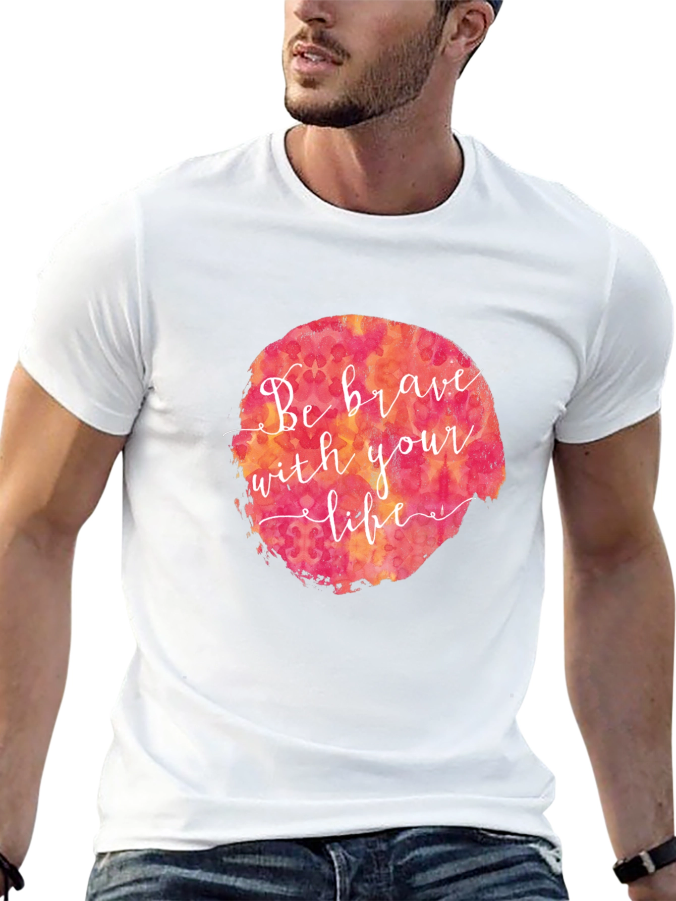 Be Brave Graphic Tee - Black Cotton T-Shirt