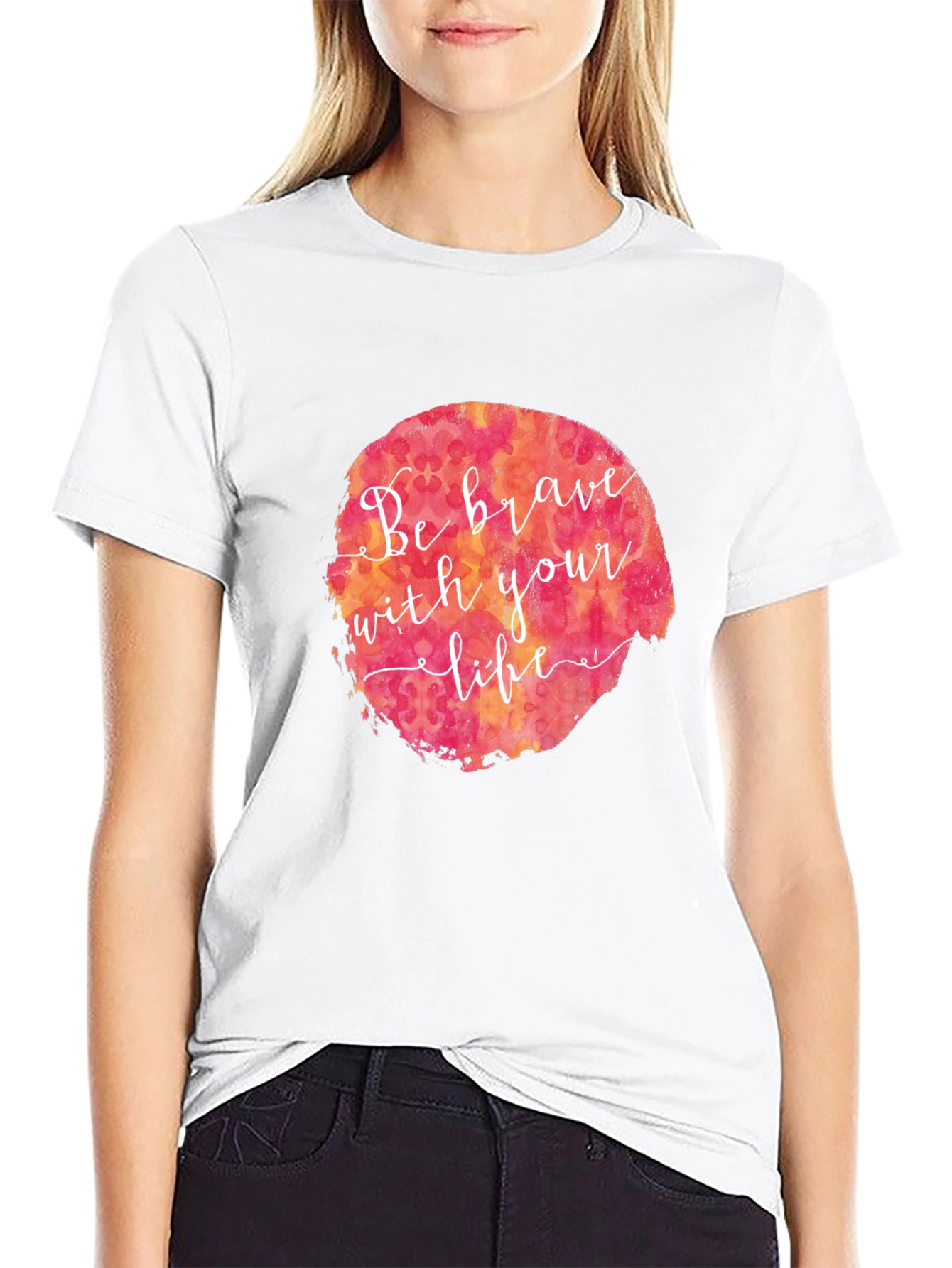 Be Brave Graphic Tee - Black Cotton T-Shirt