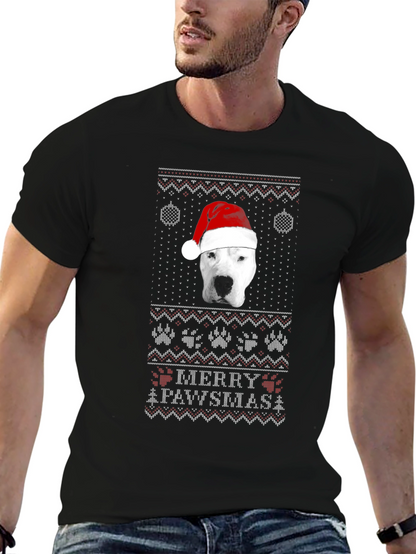Merry Pawsmas Dog Christmas Sweater T-Shirt