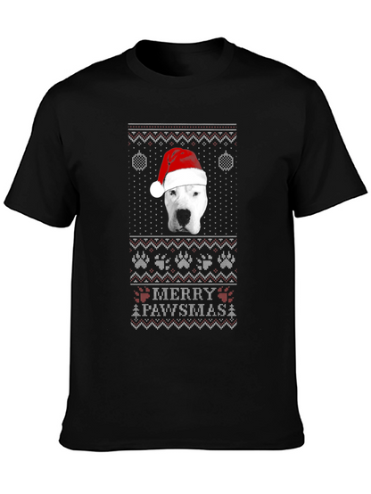 Merry Pawsmas Dog Christmas Sweater T-Shirt