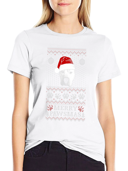 Merry Pawsmas Dog Christmas Sweater T-Shirt
