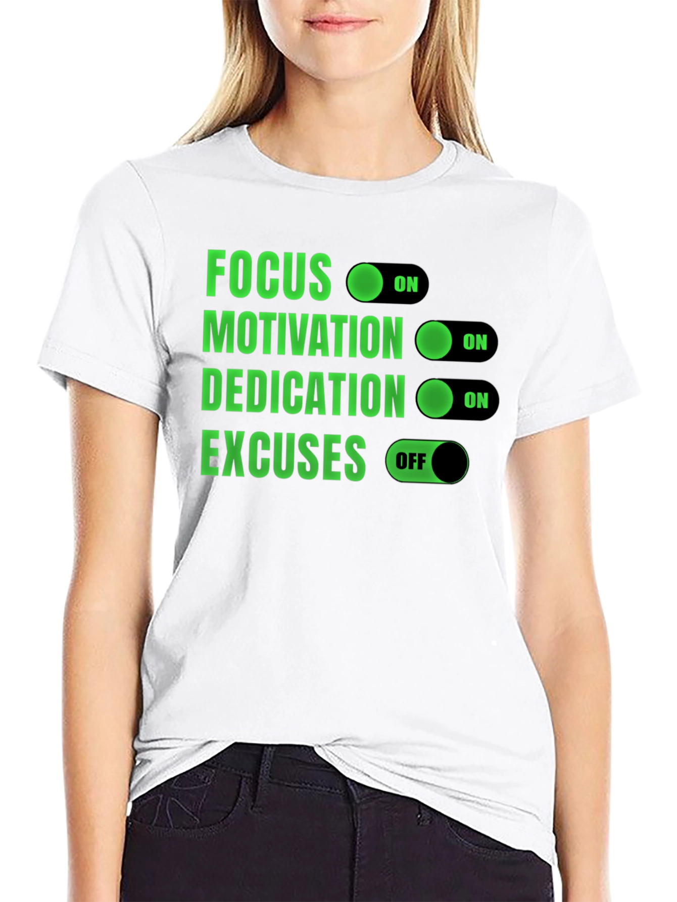Focus Motivation Dedication Excuses T-Shirt