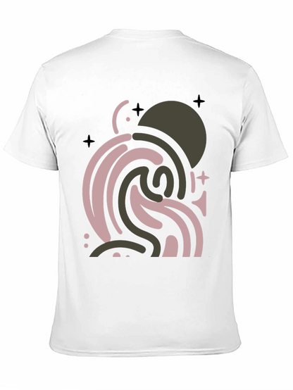 Abstract Graphic Print Black T-Shirt