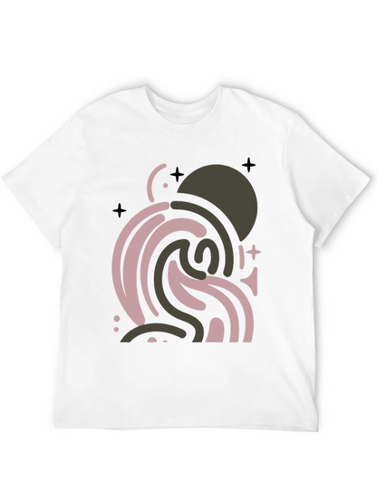 Abstract Graphic Print Black T-Shirt