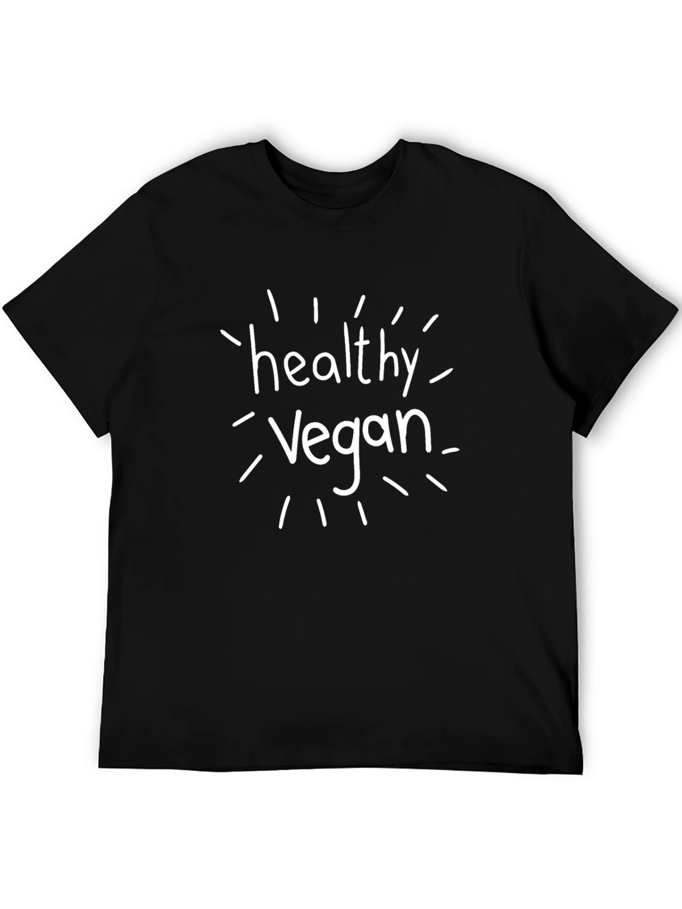 Healthy Vegan Black T-Shirt