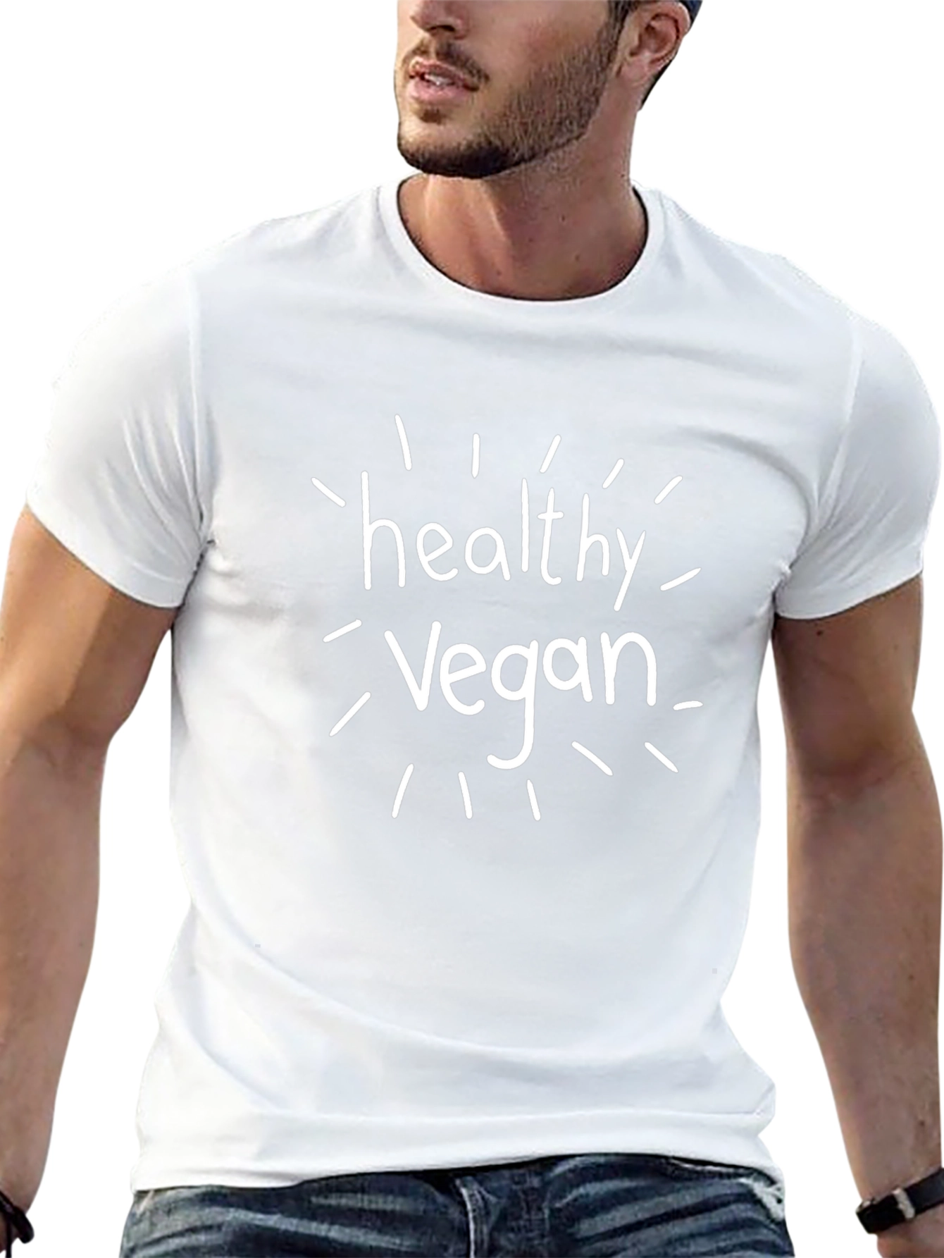 Healthy Vegan Black T-Shirt