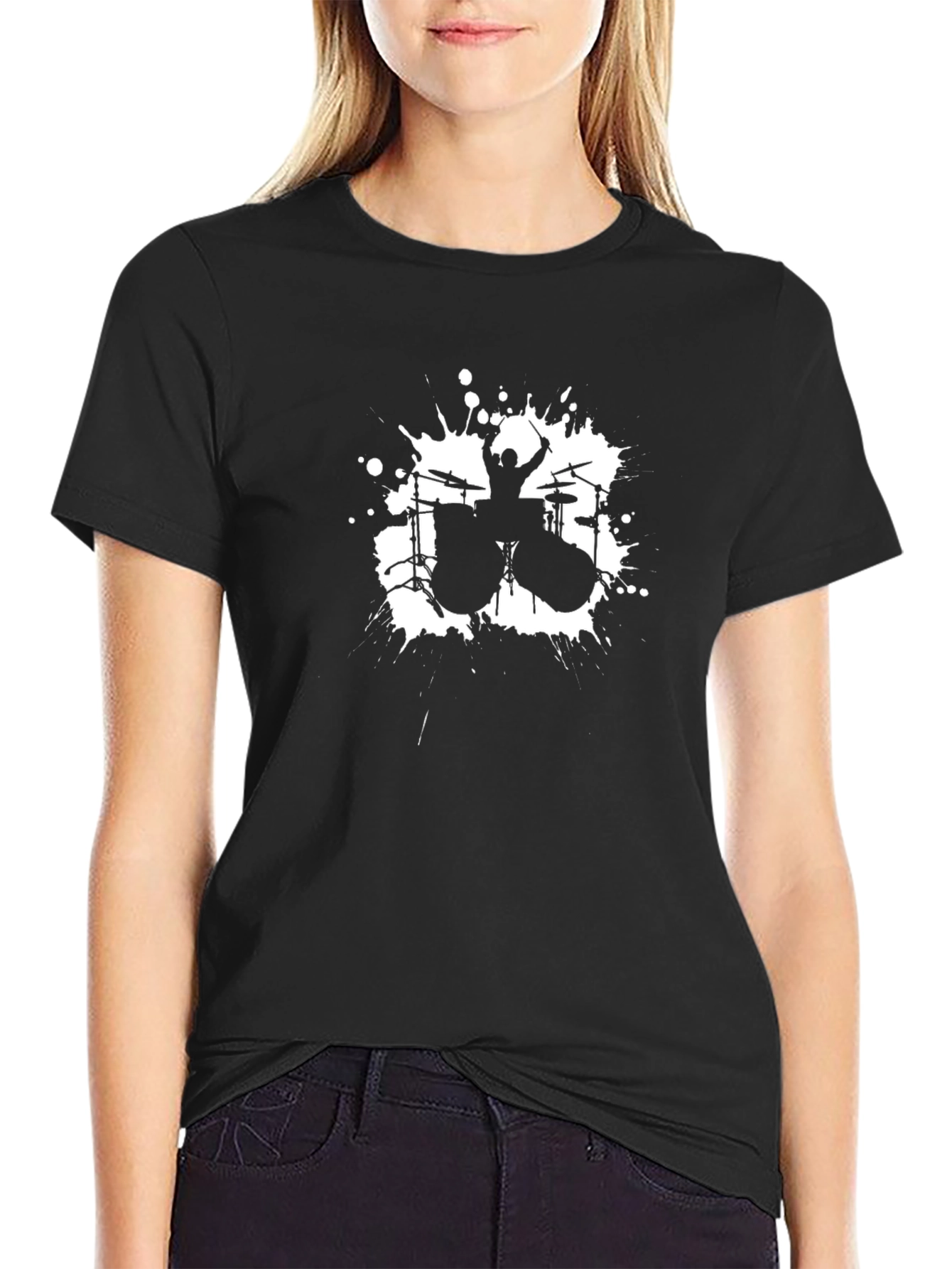 Drummer T-Shirt - Black Graphic Tee