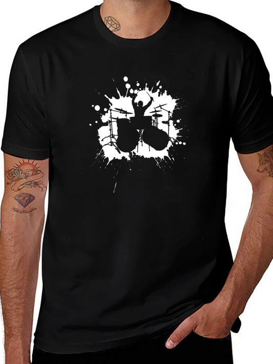 Drummer T-Shirt - Black Graphic Tee