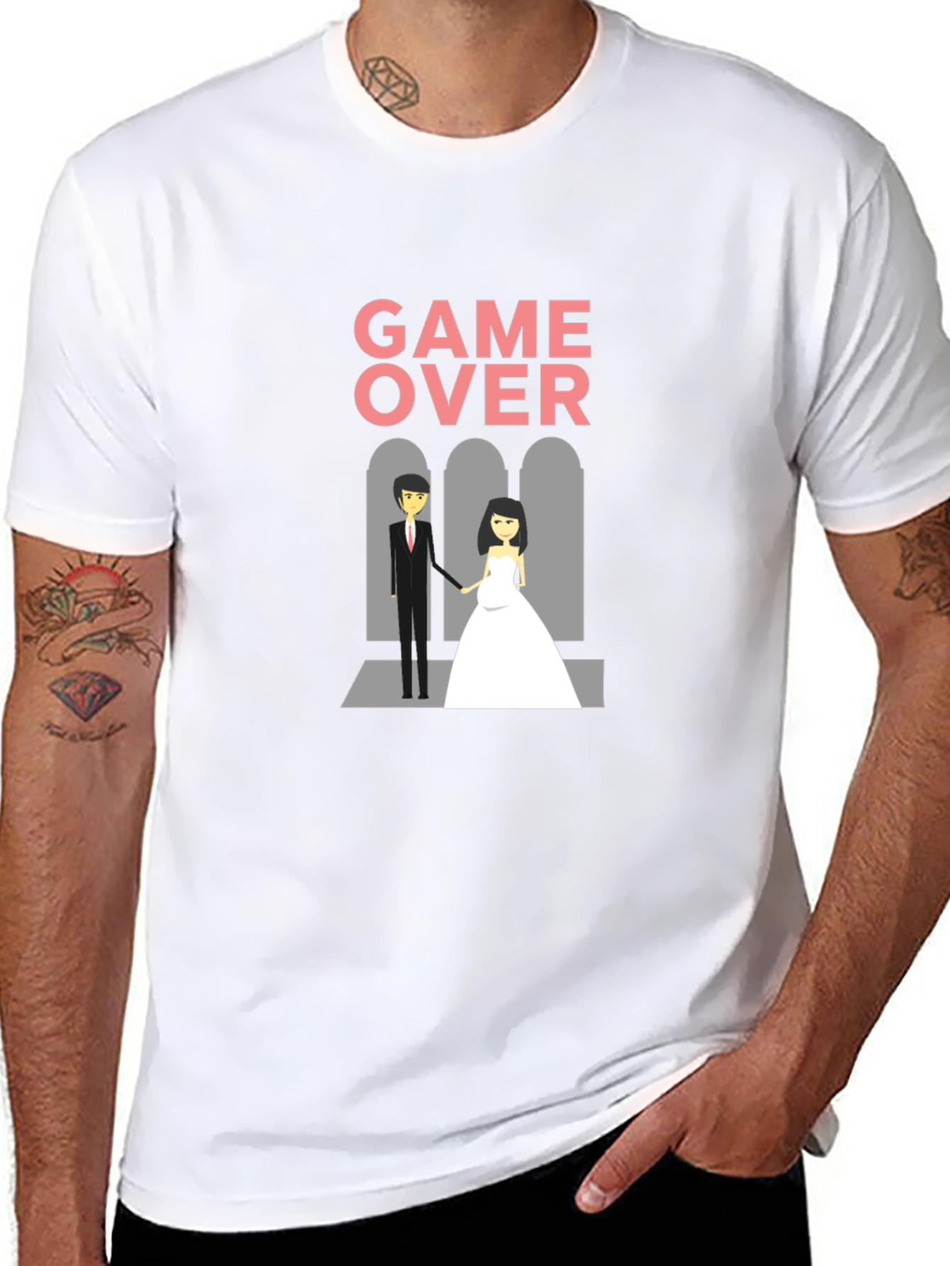 Game Over Wedding Graphic T-Shirt