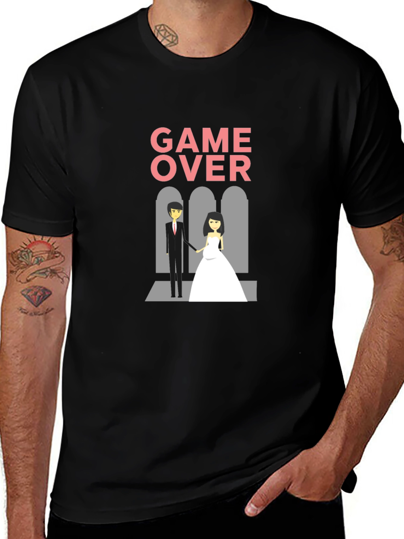 Game Over Wedding Graphic T-Shirt