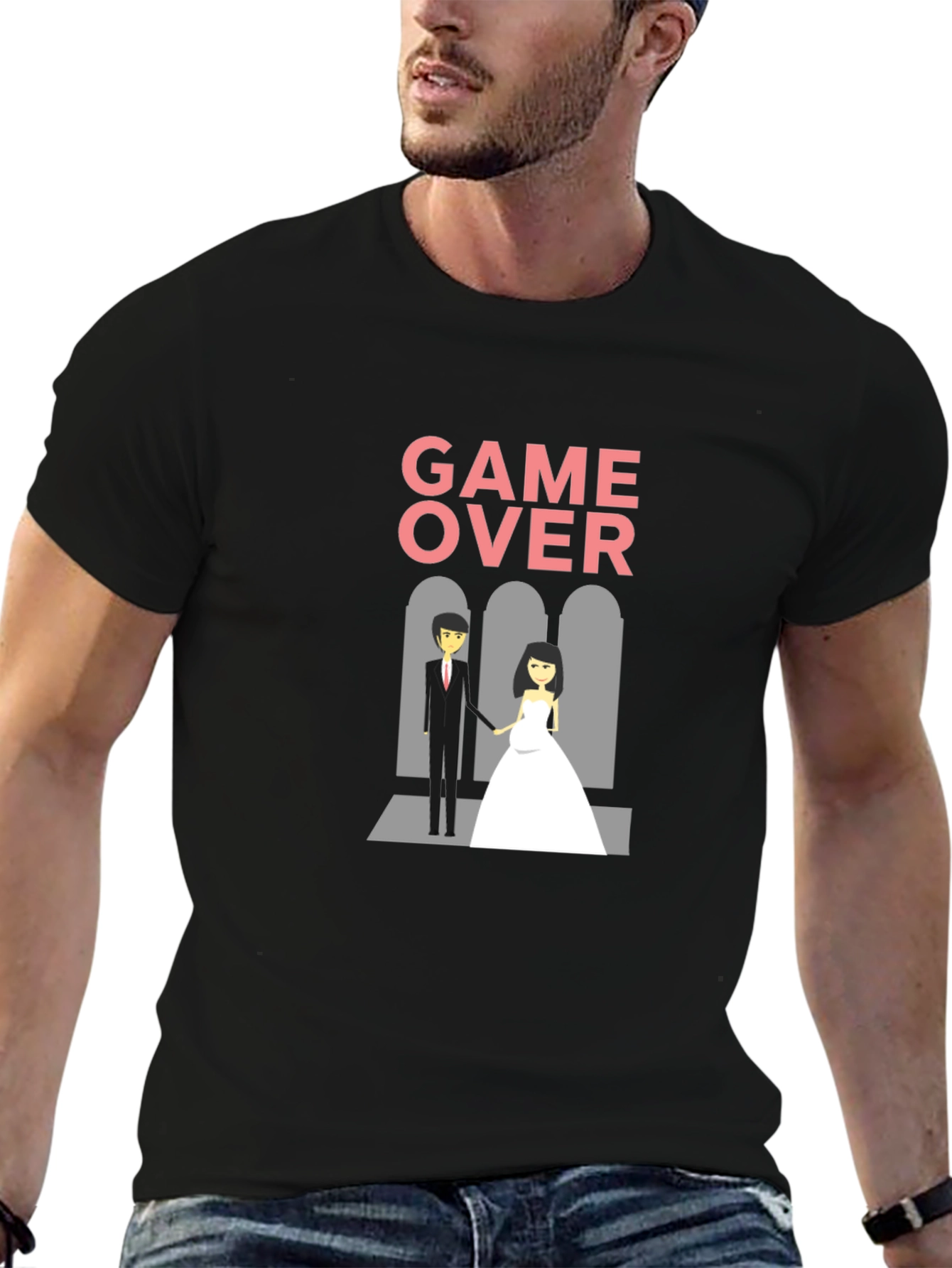 Game Over Wedding Graphic T-Shirt
