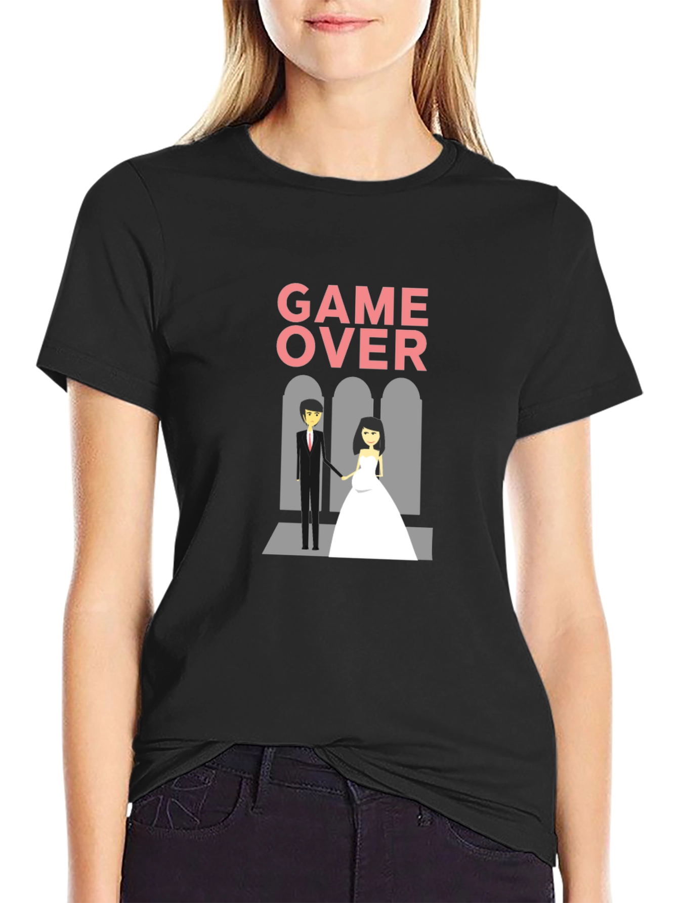 Game Over Wedding Graphic T-Shirt
