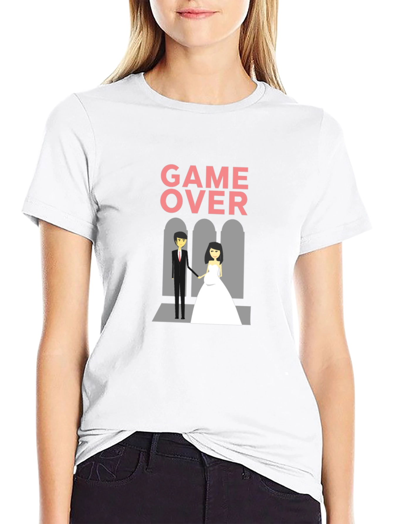 Game Over Wedding Graphic T-Shirt
