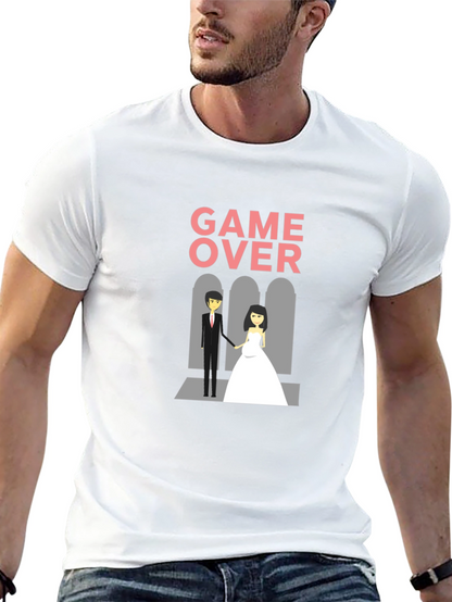 Game Over Wedding Graphic T-Shirt