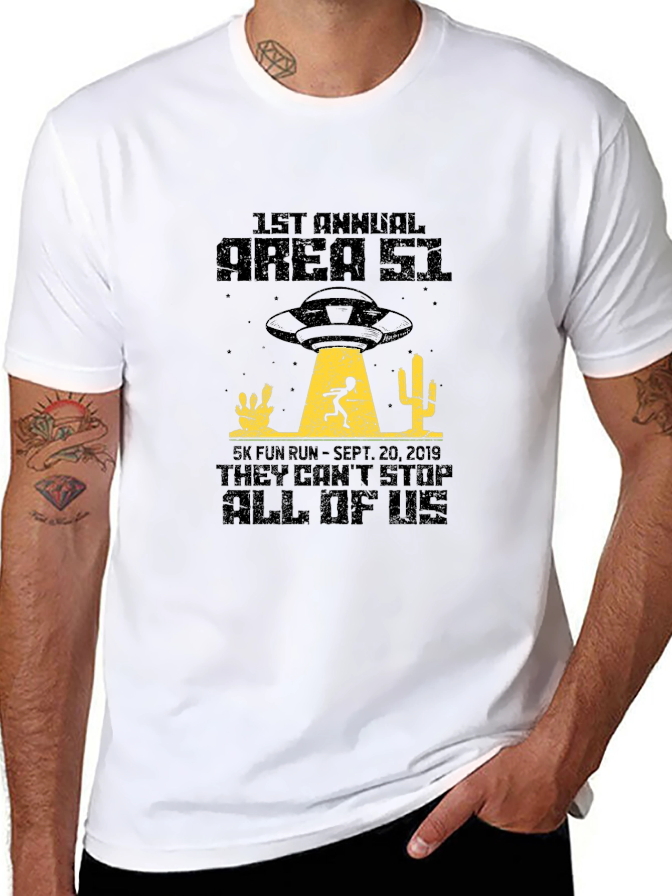 Area 51 5K Fun Run Black T-Shirt