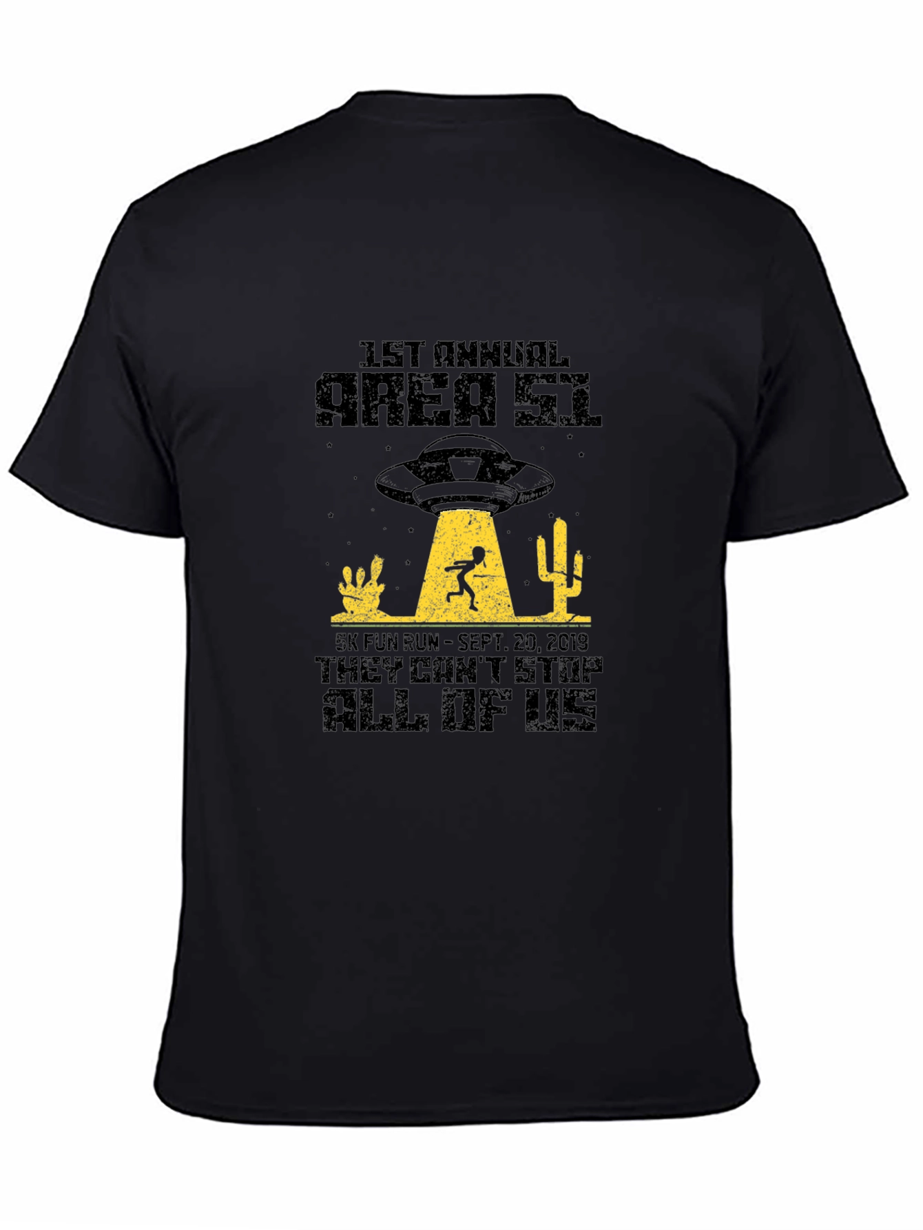Area 51 5K Fun Run Black T-Shirt
