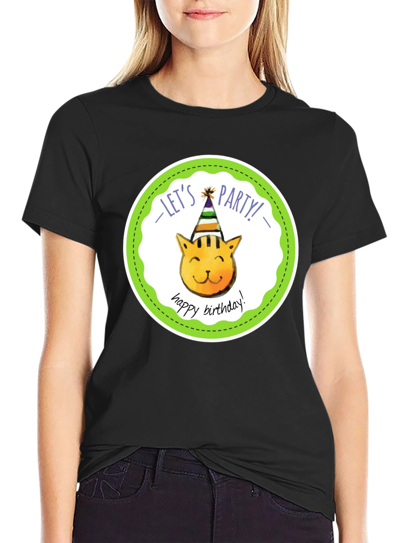 Lets Party Cat Birthday T-Shirt