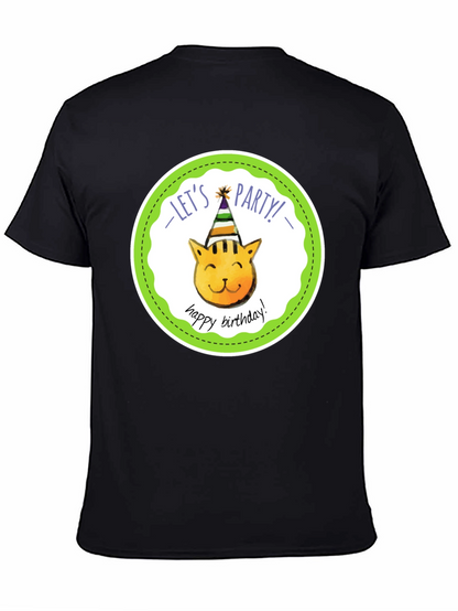 Lets Party Cat Birthday T-Shirt