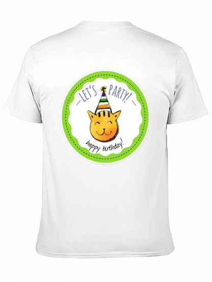 Lets Party Cat Birthday T-Shirt