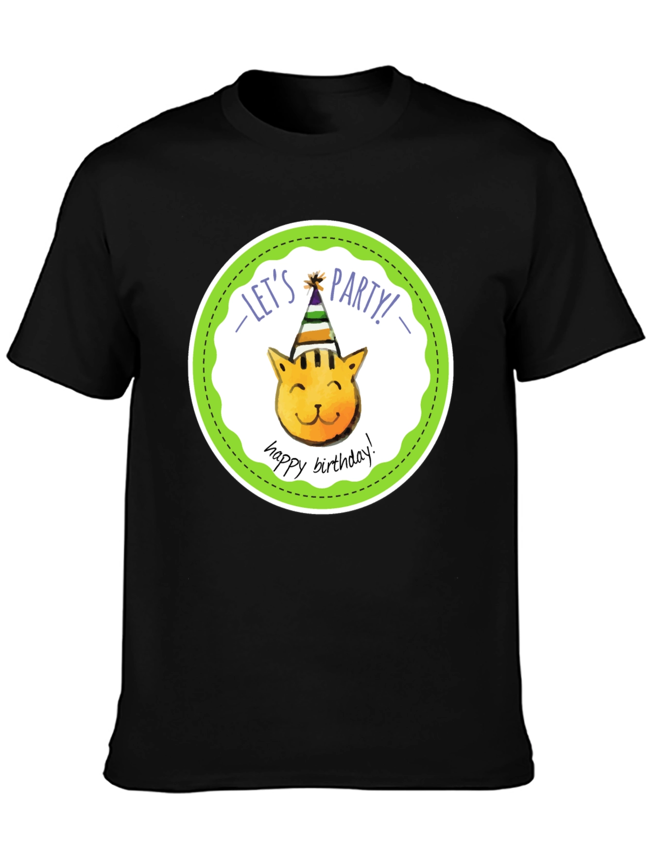 Lets Party Cat Birthday T-Shirt