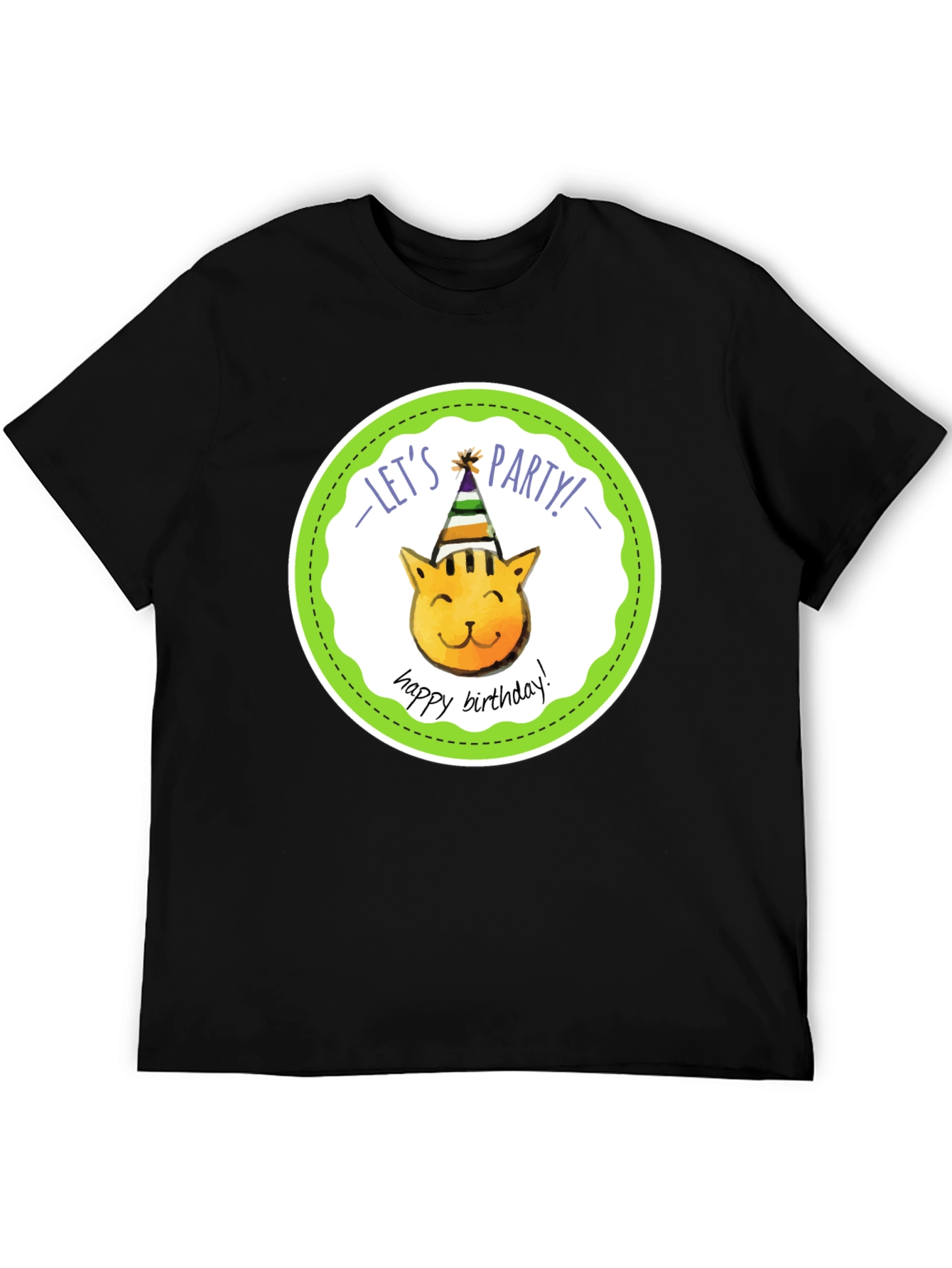 Lets Party Cat Birthday T-Shirt