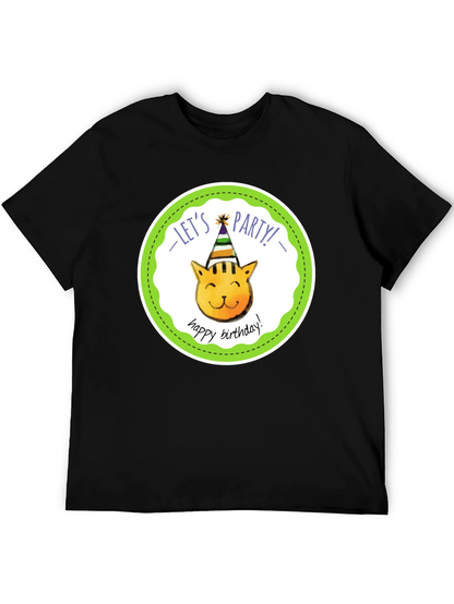 Lets Party Cat Birthday T-Shirt