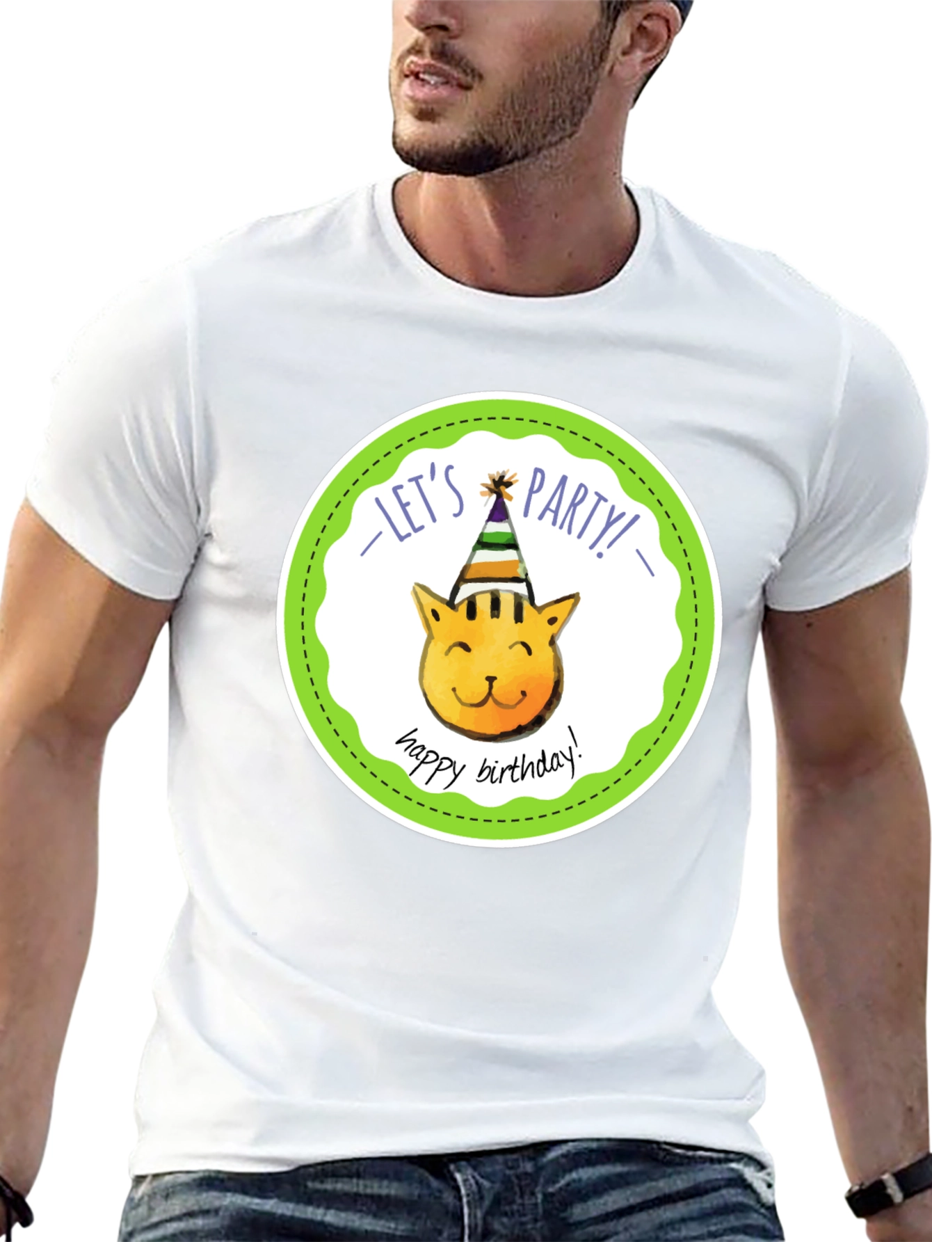 Lets Party Cat Birthday T-Shirt
