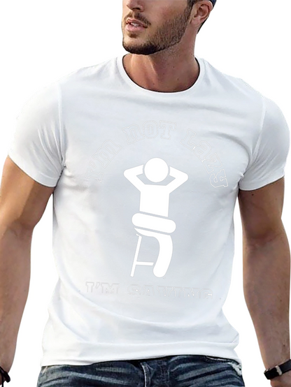 Funny Lazy Graphic Tee - Saving Energy T-Shirt