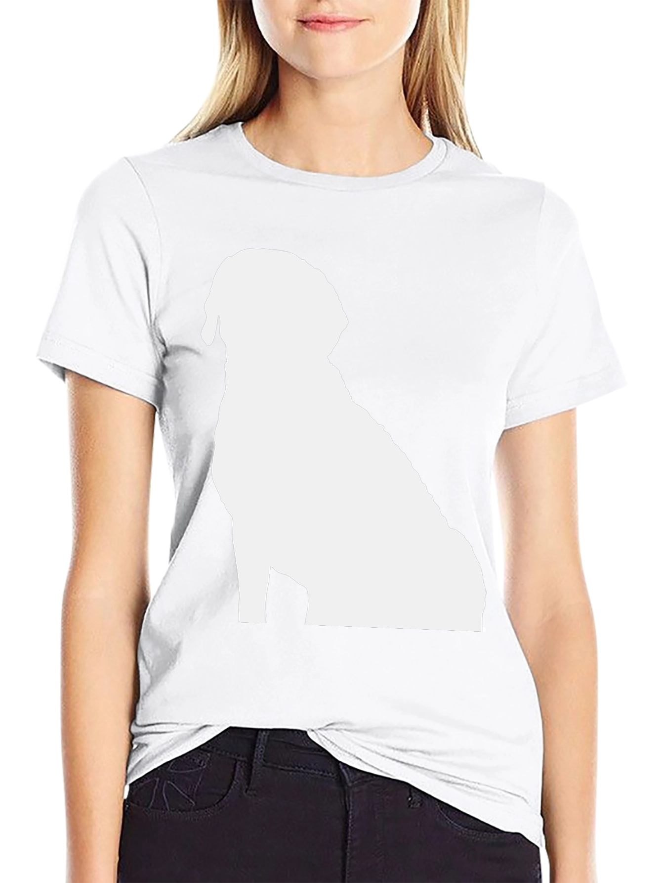 Dog Silhouette Black T-Shirt