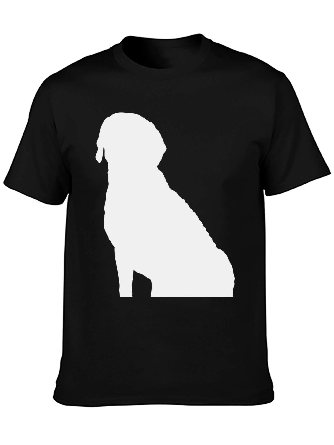 Dog Silhouette Black T-Shirt