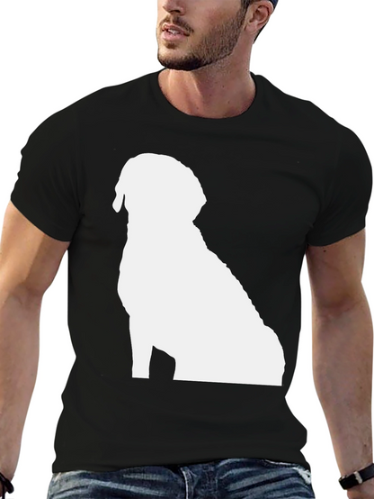 Dog Silhouette Black T-Shirt