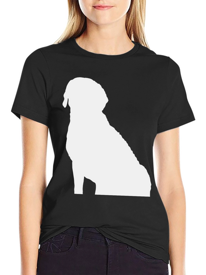 Dog Silhouette Black T-Shirt