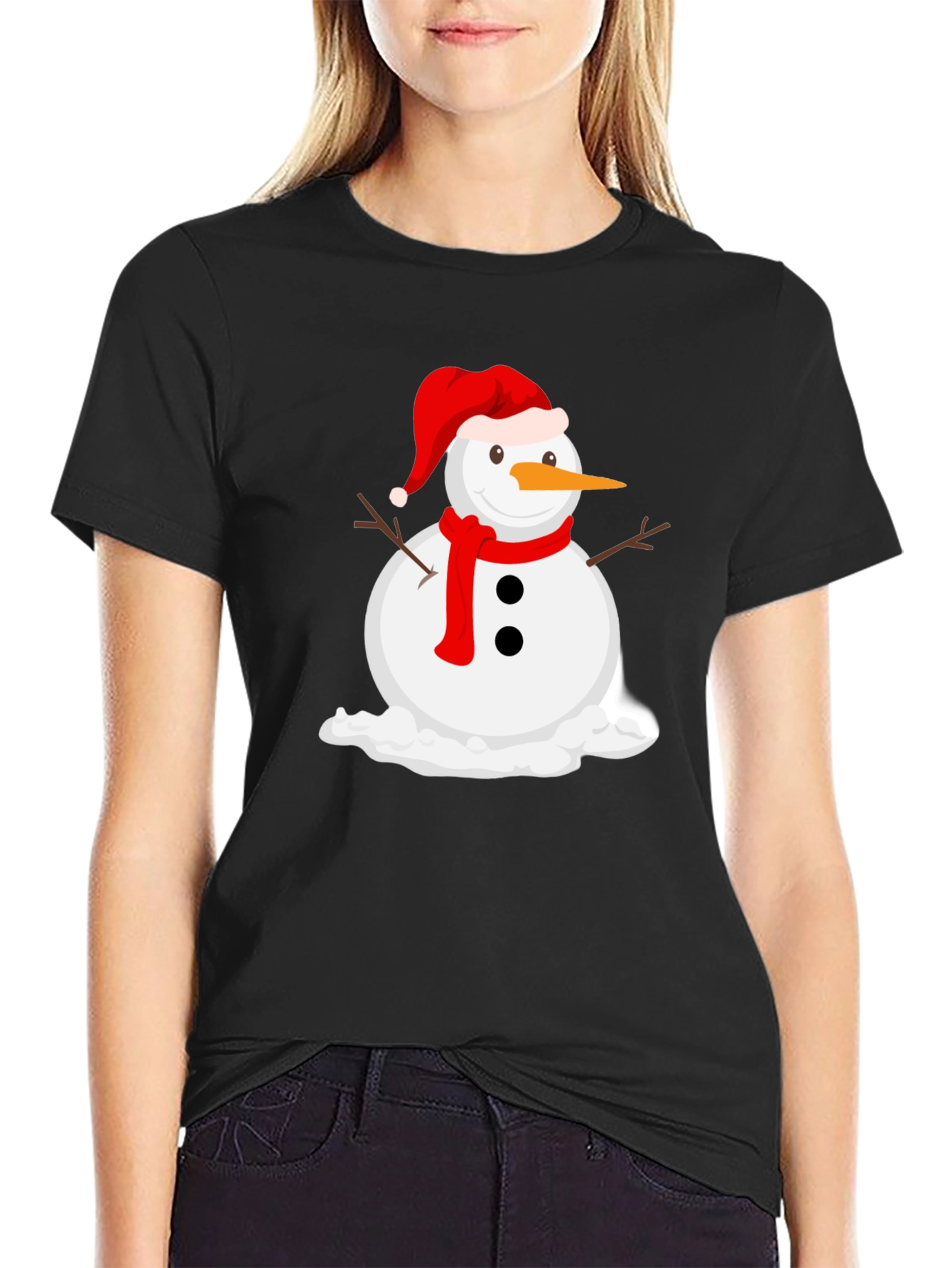 Melting Snowman Graphic Tee - Holiday Cheer