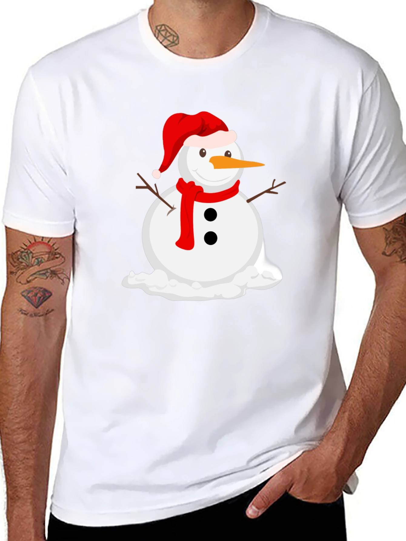 Melting Snowman Graphic Tee - Holiday Cheer