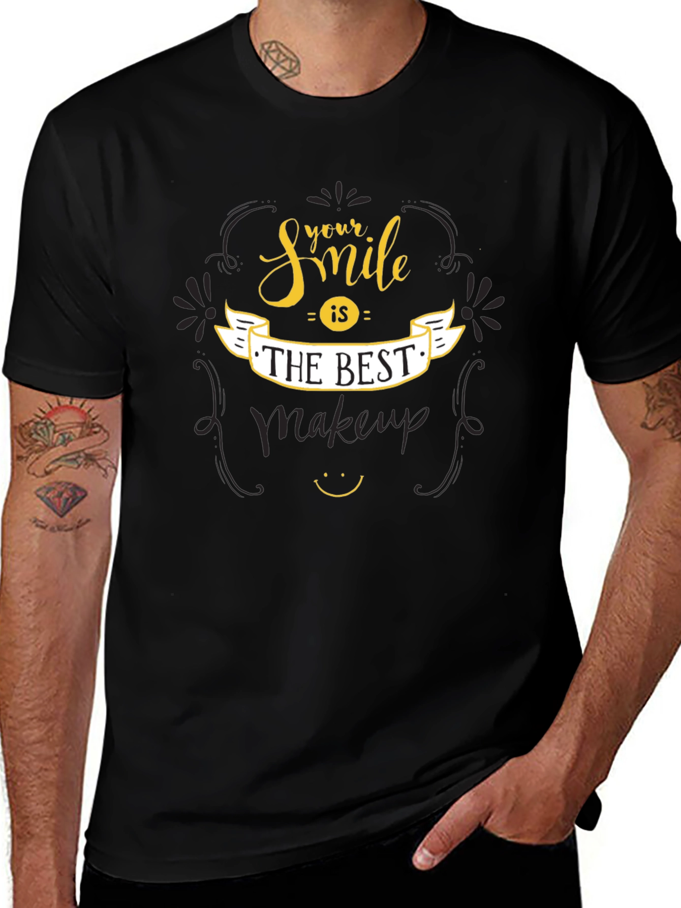 Smile is The Best Makeup Graphic Tee