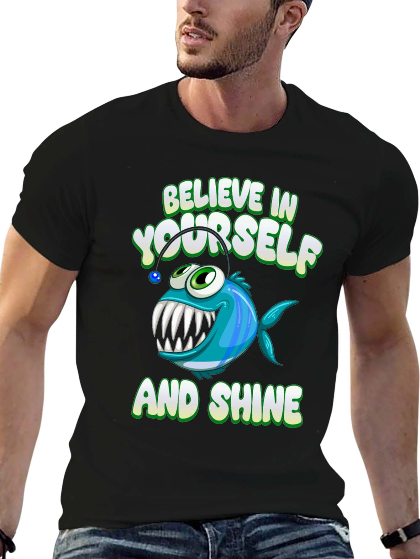 Believe In Yourself Angler Fish Graphic Tee
